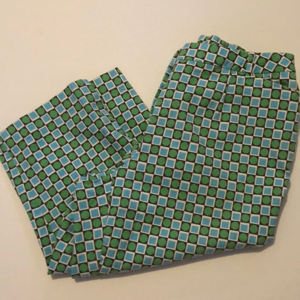 Talbots Green and blue Capri pants size 14